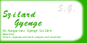 szilard gyenge business card
