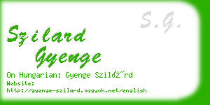 szilard gyenge business card